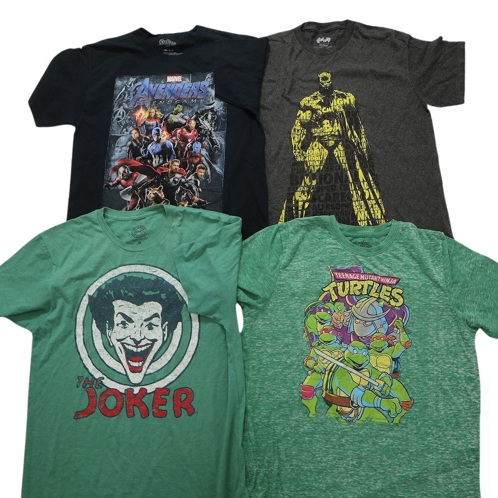 古着卸 まとめ売り マーベル DCコミック 半袖Tシャツ 15枚セット (メンズ ) ヴェノム スパイダーマン ジョーカー MS4738 1円スタートの画像2