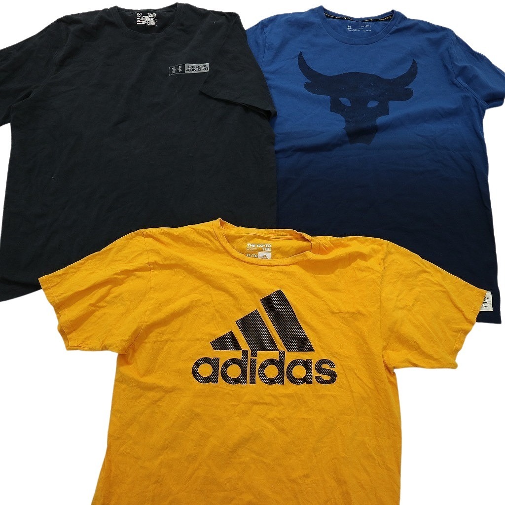 古着卸 まとめ スポーツブランドMIX 半袖Tシャツ 15枚(メンズ Ｌ /XL ) アンダーアーマー アディダス ジョーダン MS0792 1円スタートの画像3