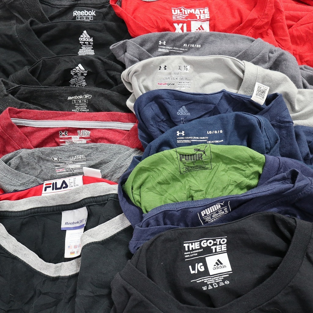 古着卸 まとめ売り スポーツブランドMIX 半袖Tシャツ 16枚セット (メンズ L /XL ) アディダス アンダーアーマー MS0933 1円スタートの画像6
