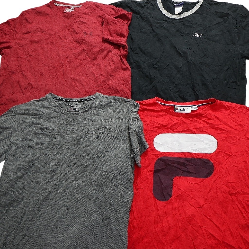 古着卸 まとめ売り スポーツブランドMIX 半袖Tシャツ 16枚セット (メンズ L /XL ) アディダス アンダーアーマー MS0933 1円スタートの画像4