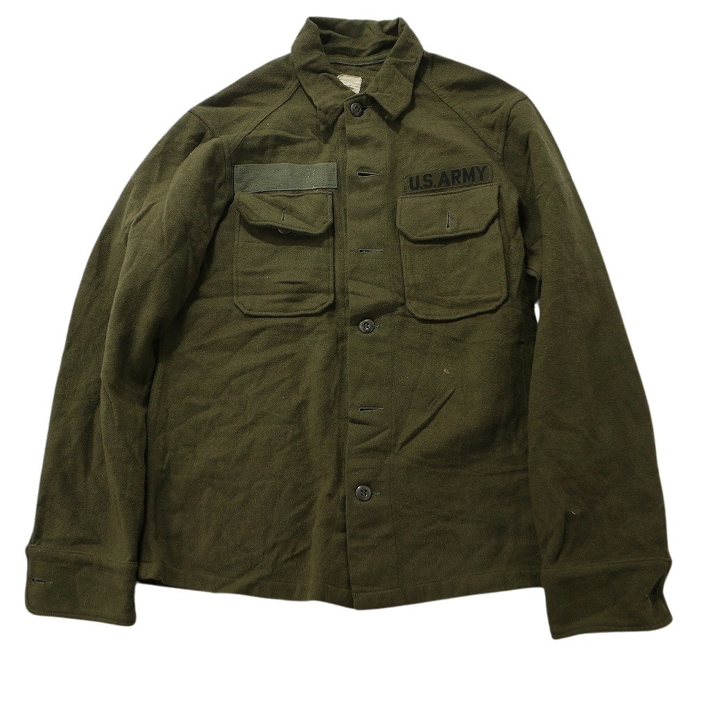 古着卸 まとめ売り 米軍実物 ミリタリー 4枚セット (メンズ S /M /L ) army ウールシャツ MS6646の画像3