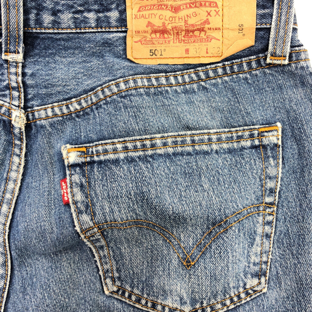 Levi's リーバイス 501 デニムパンツ アメカジ ライトブルー (メンズ W32 L32) 中古 古着 Q4756_画像10