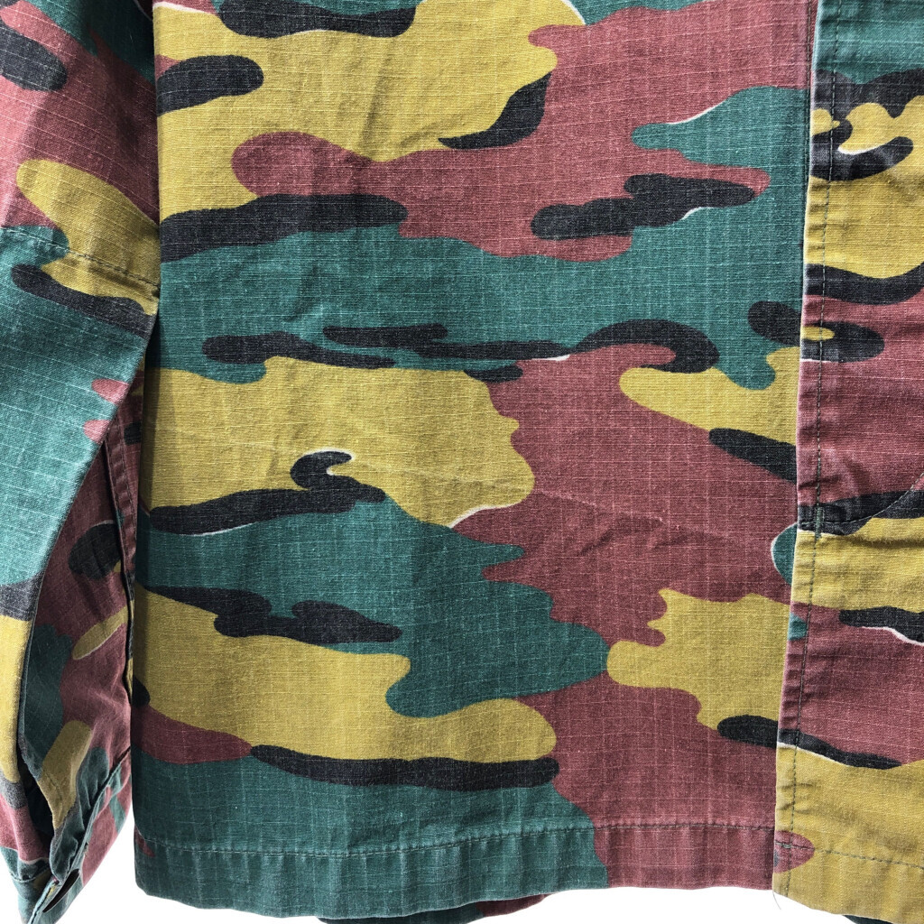 ベルギー軍 ジグソーカモ フィールドジャケット ミリタリー ユーロ グリーン (メンズ L) 中古 古着 Q4860_画像6