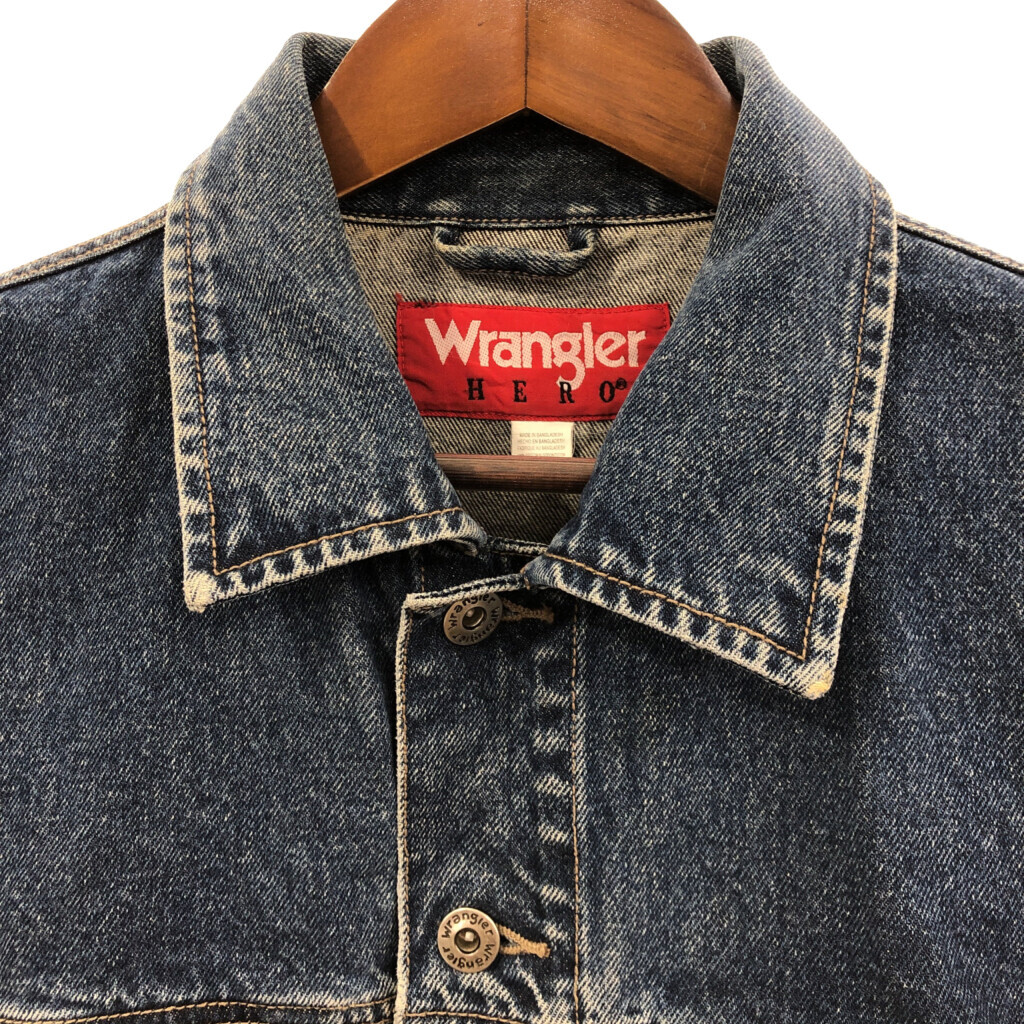 90年代 Wrangler ラングラー HERO デニム トラッカージャケット アメカジ ブルー (メンズ M) 中古 古着 Q4933_画像4