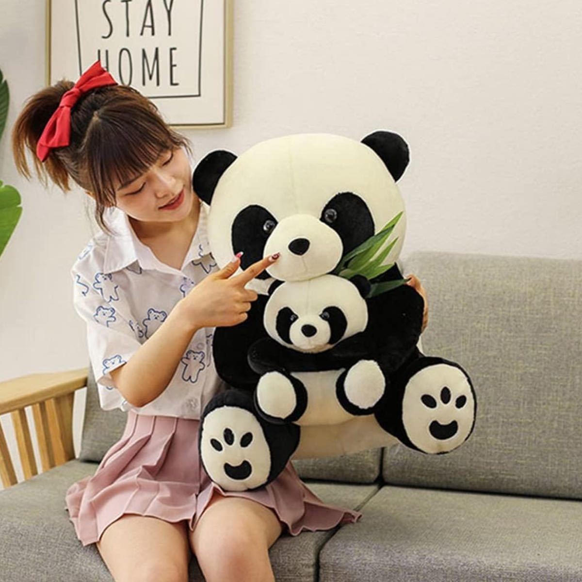 パンダ ぬいぐるみ 親子パンダ 抱き枕 30cm