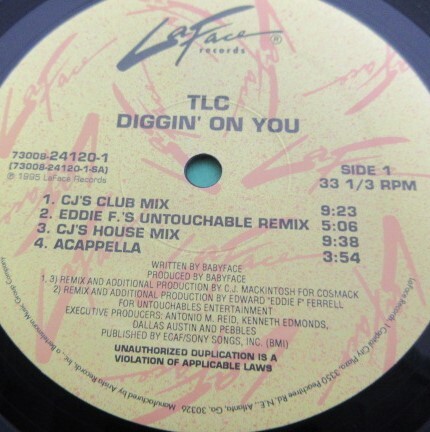 ★ レコード LP 12インチ diggin on you TLC R&B RB アナログ ジャケット diggin' remix リミックス クラブ crazy sexy cool ★L243の画像4