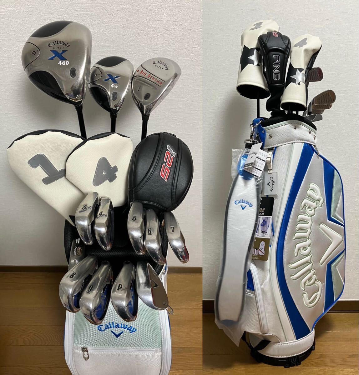 大人気 初心者様にオススメ キャロウェイ ゴルフセット 新品キャディバッグ付き グリップ良好 Callaway Golf の画像1