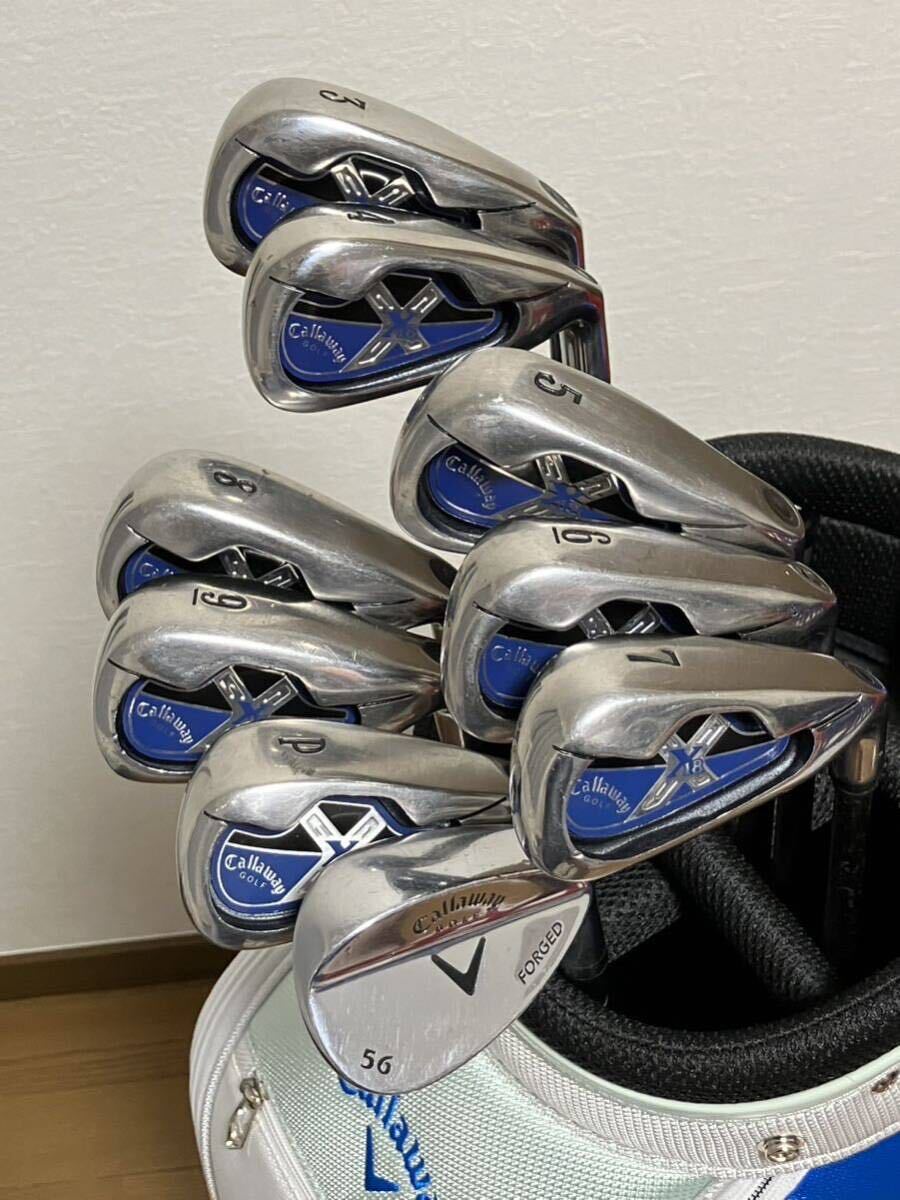 大人気 初心者様にオススメ キャロウェイ ゴルフセット 新品キャディバッグ付き グリップ良好 Callaway Golf の画像4