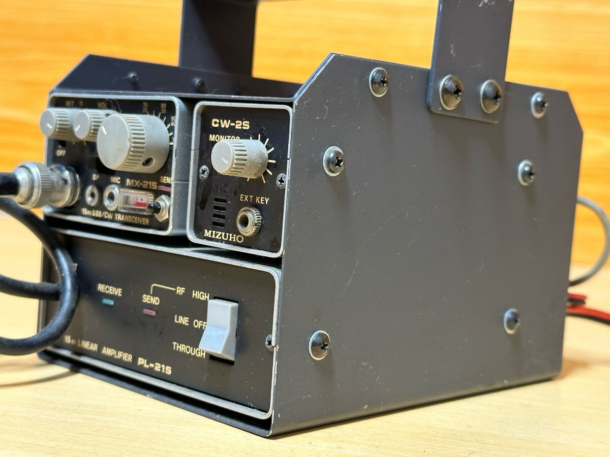 MIZUHO／ミズホ PL-215 MX-215 15m CW TRANSCEIVER MONITOR GAIN LINEAR AMPLIFIER トランシーバー 通信機器 無線機  動作確認済みの画像3