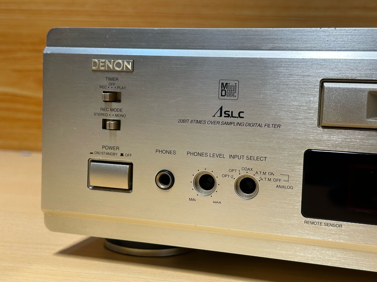 DENON／デノン 　MDデッキ 　DMD-1000 　 MDプレーヤー　 オーディオ機 　AC100V　18W　50/60Hz　動作未確認　ジャンク　日本製!_画像5
