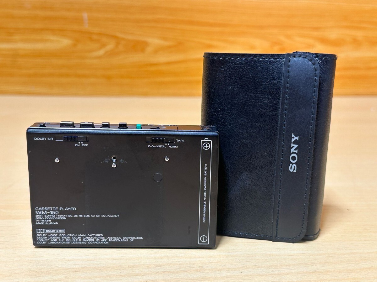 SONY／ ソニー WALKMAN／ ウォークマン カセットプレーヤー カセットウォークマン ブラック WM-150 日本製 動作確認済み!の画像2