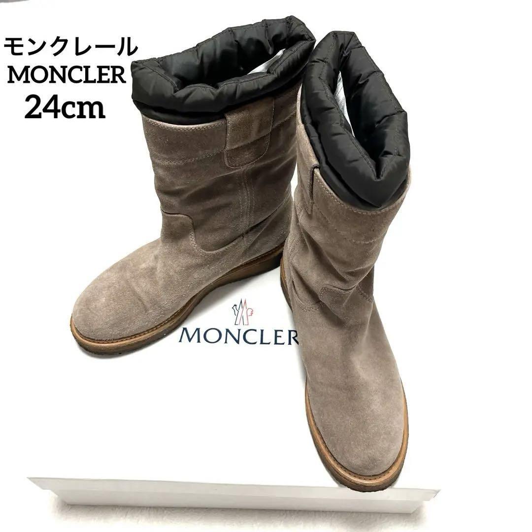 MONCLER モンクレール ショートブーツ ベージュ 38(24cm相当)_画像1