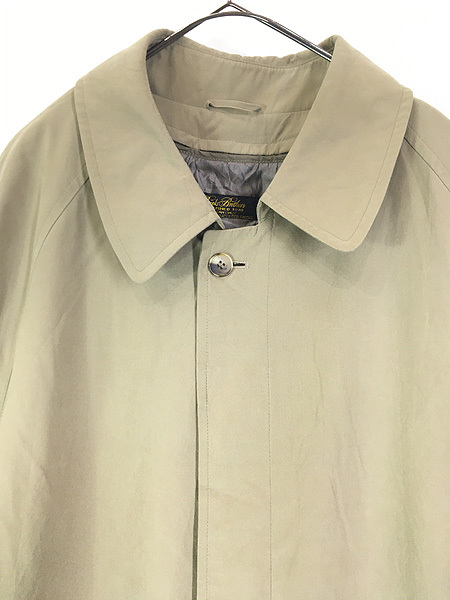 古着 90s USA製 Brooks Brothers ピーチスキン 比翼 ステンカラー トレンチ コート ライナー完備!! 46R 美品の画像2