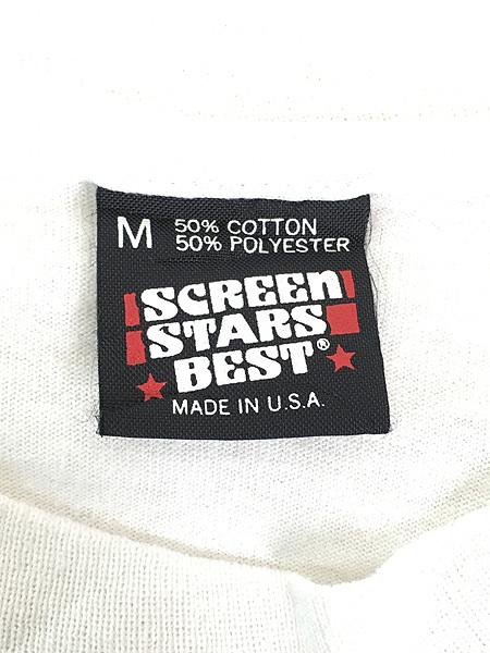 レディース 古着 80s USA製 SCREEN STARS 「You Bet!」 メッセージ プリント Tシャツ M 古着_画像9