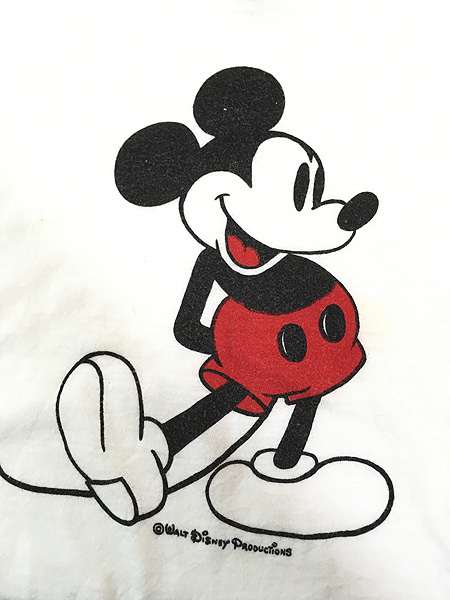 キッズ 古着 80s USA製 Walt Disney Mickey ミッキー キャラクター Tシャツ 12 9歳位 古着_画像6