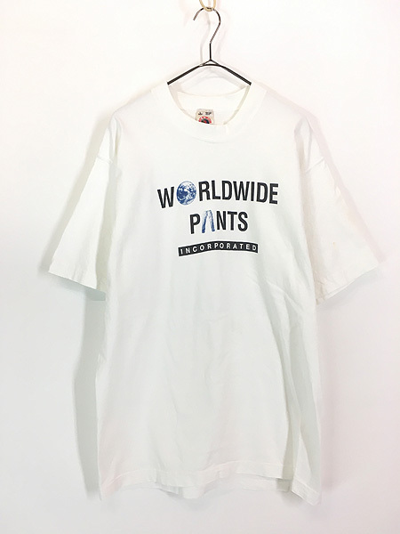 古着 90s USA製 「Worldwide Pants Incorporated」 David Letterman TV ヘビー Tシャツ L_画像1