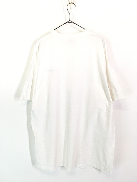 古着 90s USA製 NIKE スウォッシュ ワンポイント 刺しゅう Tシャツ 白 XL 古着_画像3