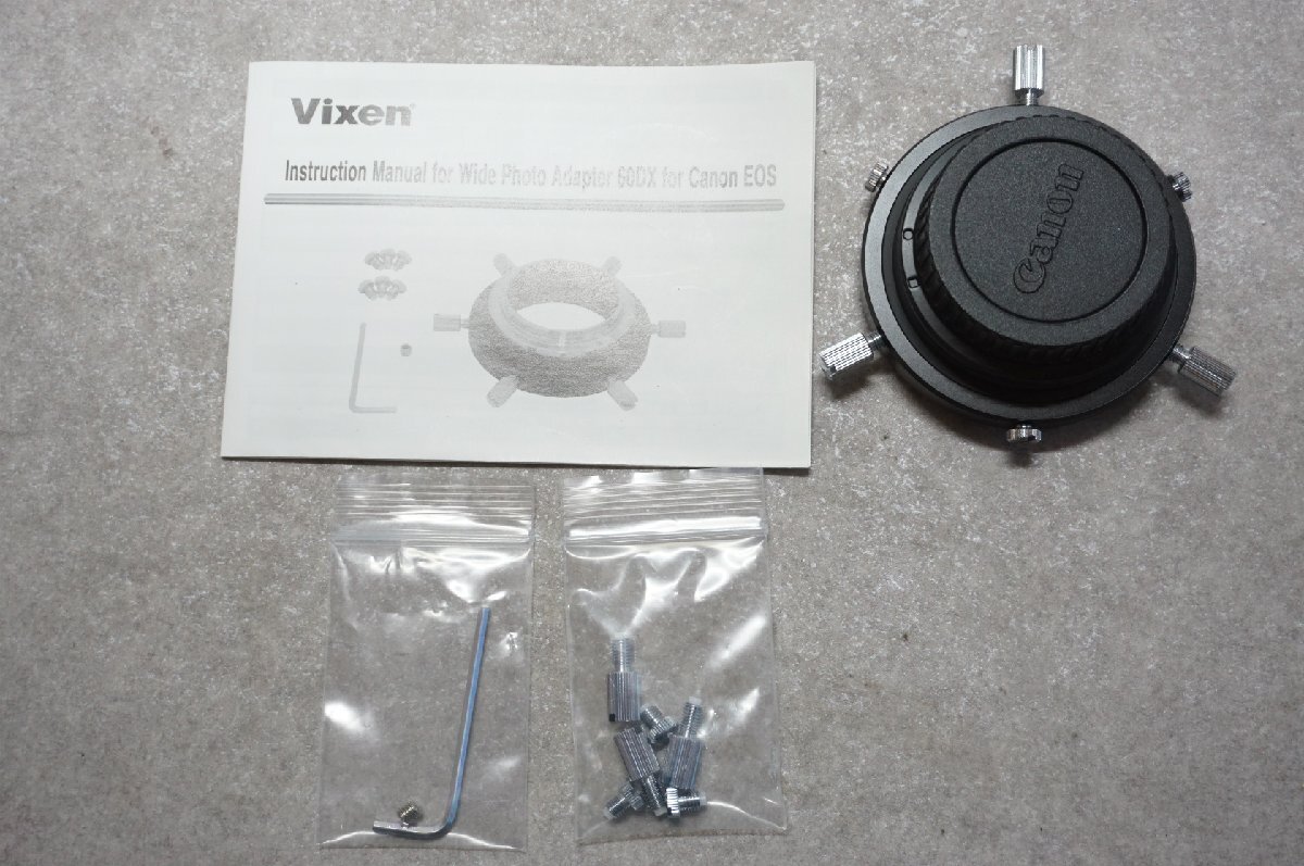 [SK][G129860] Vixen ビクセン 60DX Wide Photo Adapter for canon EOS ワイドアダプター Manual等付きの画像1