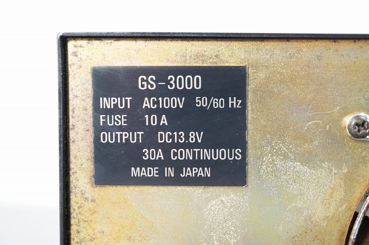 [NZ][D4284510] DIAMOND ダイアモンド GS-3000 直流安定化電源 パワーサプライ 30A DC電源の画像9