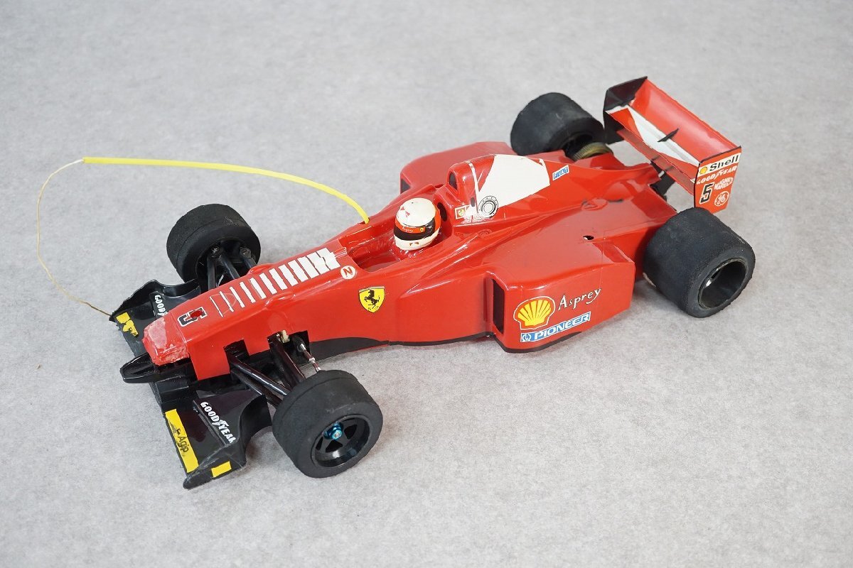 [QS][B4091710] TAMIYA タミヤ 1/10 F1 Ferrari フェラーリ ボディ シャーシ RC ラジコンカー KR-291F 部品 パーツ取り 現状品の画像1