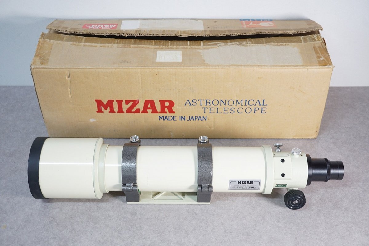 [QS][B4112812] MIZAR ミザール 望遠鏡 D=80mm F=560mm バンド/プレート/元箱 付属