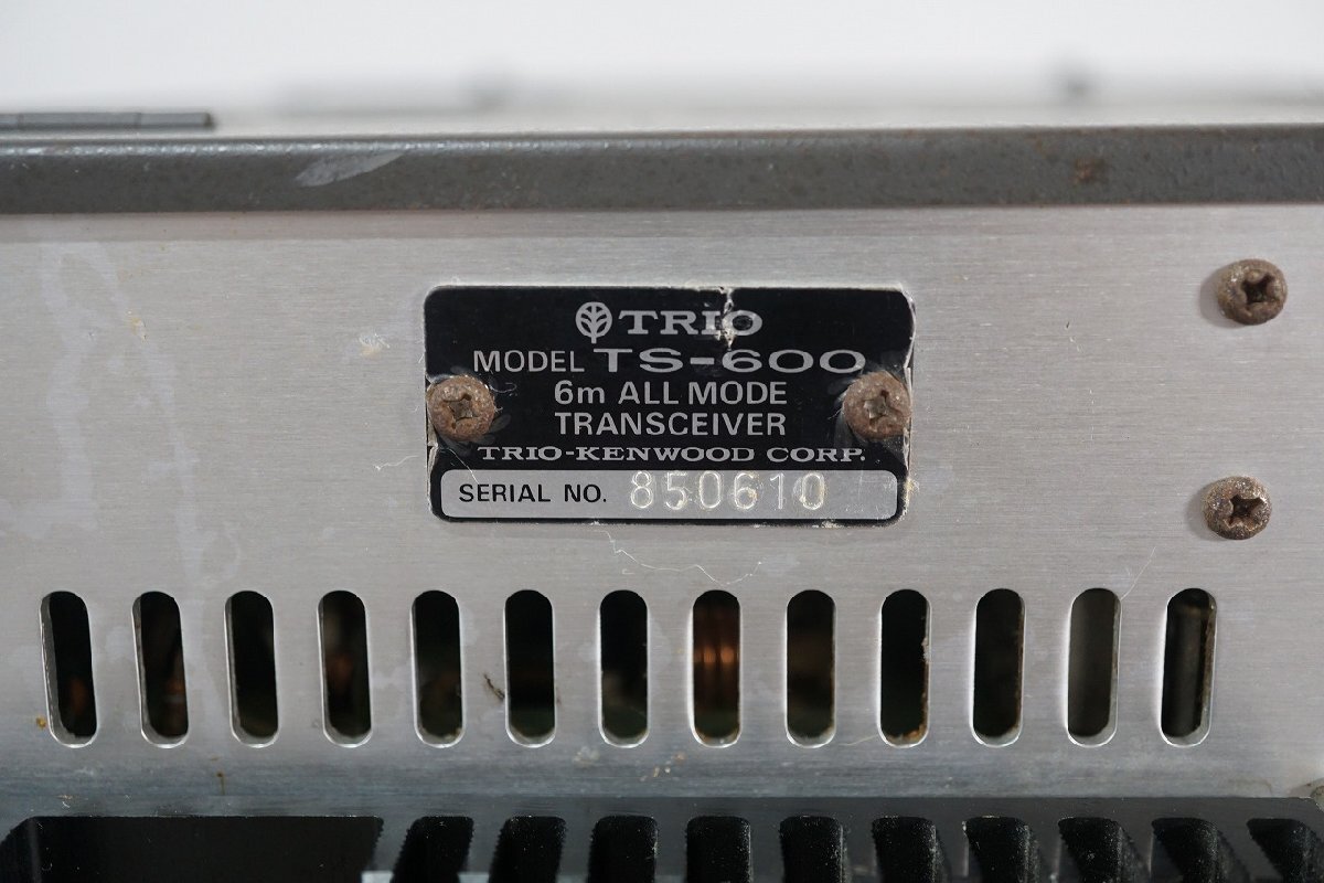 [QS][G121212] TRIO トリオ TS-600 オールモード トランシーバー 無線機 アマチュア無線_画像7