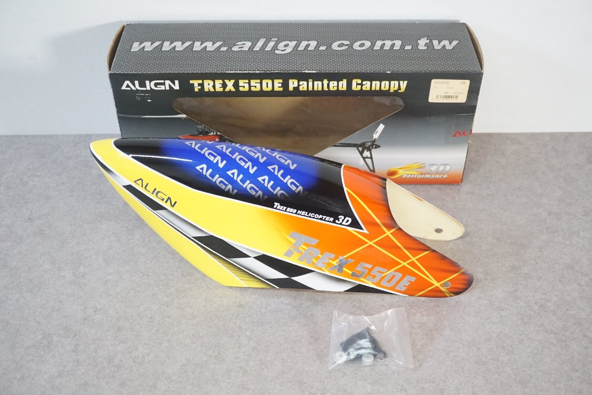 [QS][C4213610] ALIGN アライン TREX 550E Painted Canopy キャノピー RC ヘリコプター 部品_画像1