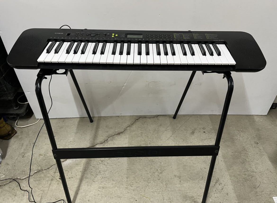 【美品】CASIO カシオ CTK-240 専用スタンド付き電子キーボード カシオ CASIO 電子ピアノ の画像3