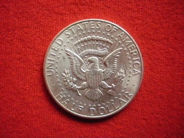 ※世界の銀貨 UNITED STATES (KENNEDY HALVES) HALF DOLLAR 1964- ( 90% silver ) 外径約30.7㎜ 量目約12.58g 中古並美品～の画像6