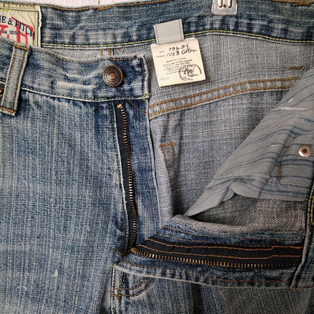 【古着】ブーツカット アバクロ ジーンズ ダメージ W32 ABERCROMBIE&FITCH デニム パンツ