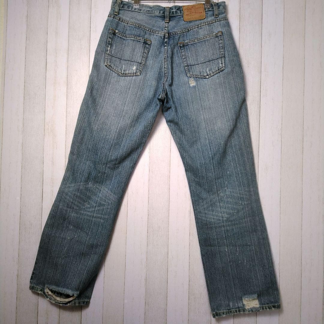 【古着】ブーツカット アバクロ ジーンズ ダメージ W32 ABERCROMBIE&FITCH デニム パンツ