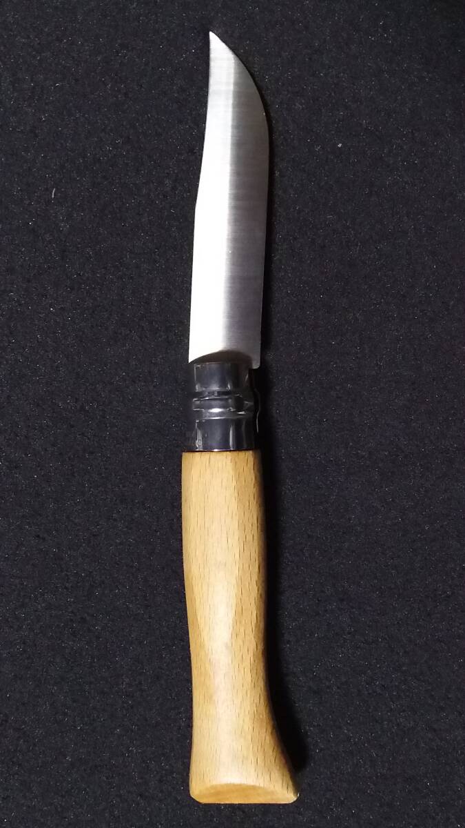 オピネル　Opinel　折りたたみナイフ No.9　ステンレススチール 9cm 　一度使用_反対側の全体です