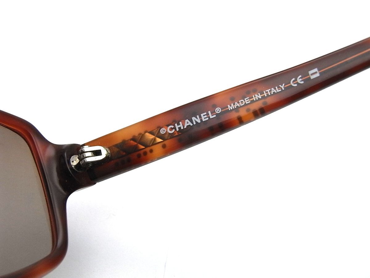 1000 jpy start sunglasses CHANEL Chanel 5091-B 62*18 125 rhinestone tortoise shell manner red times entering case attaching glasses 2 Z①910