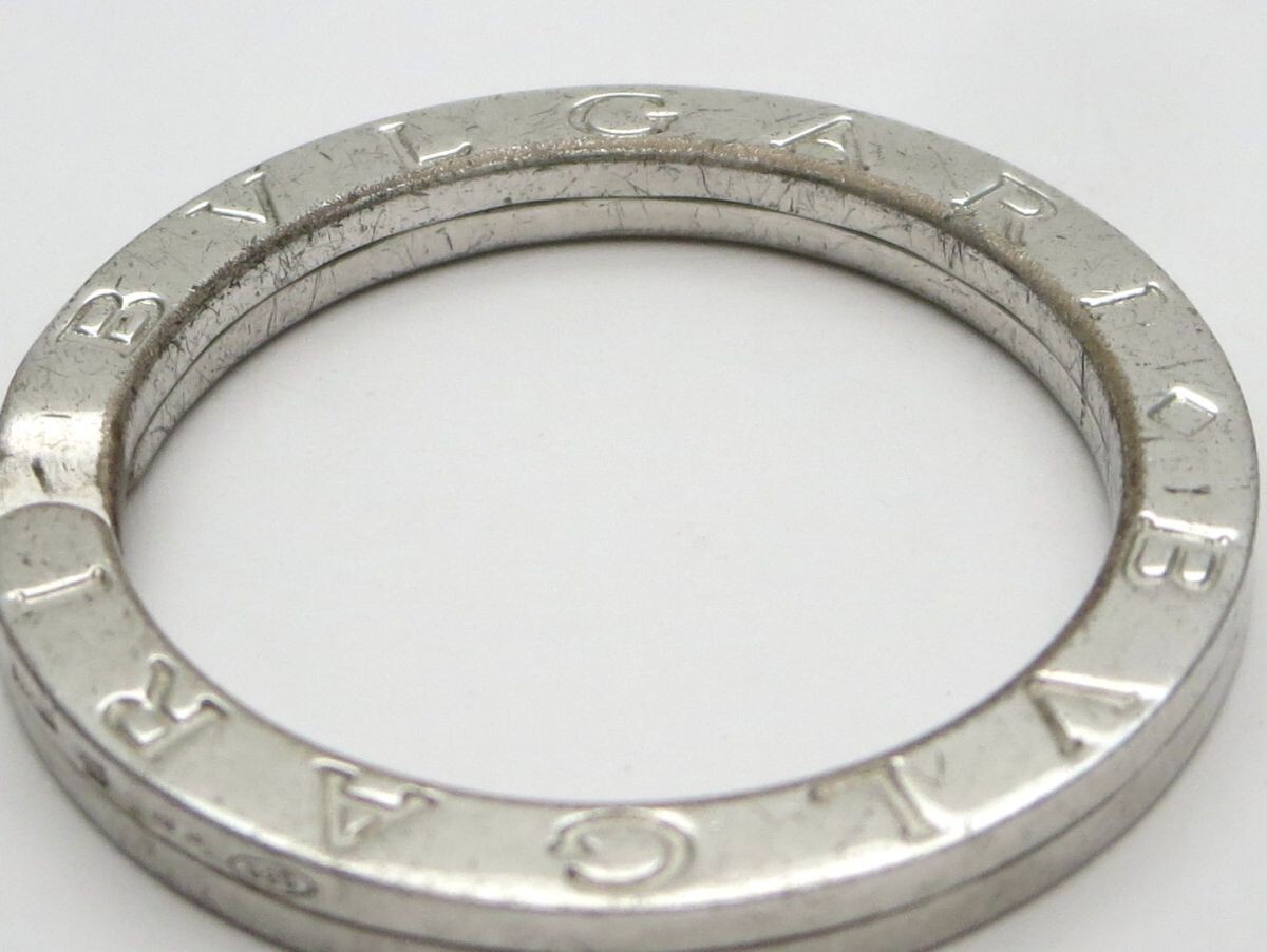 1000円スタート キーリング BVLGARI ブルガリ STERLING 925刻印 総重量約11.6g シルバー キーホルダー ペンダントトップ 箱付 WHO B60019_画像9