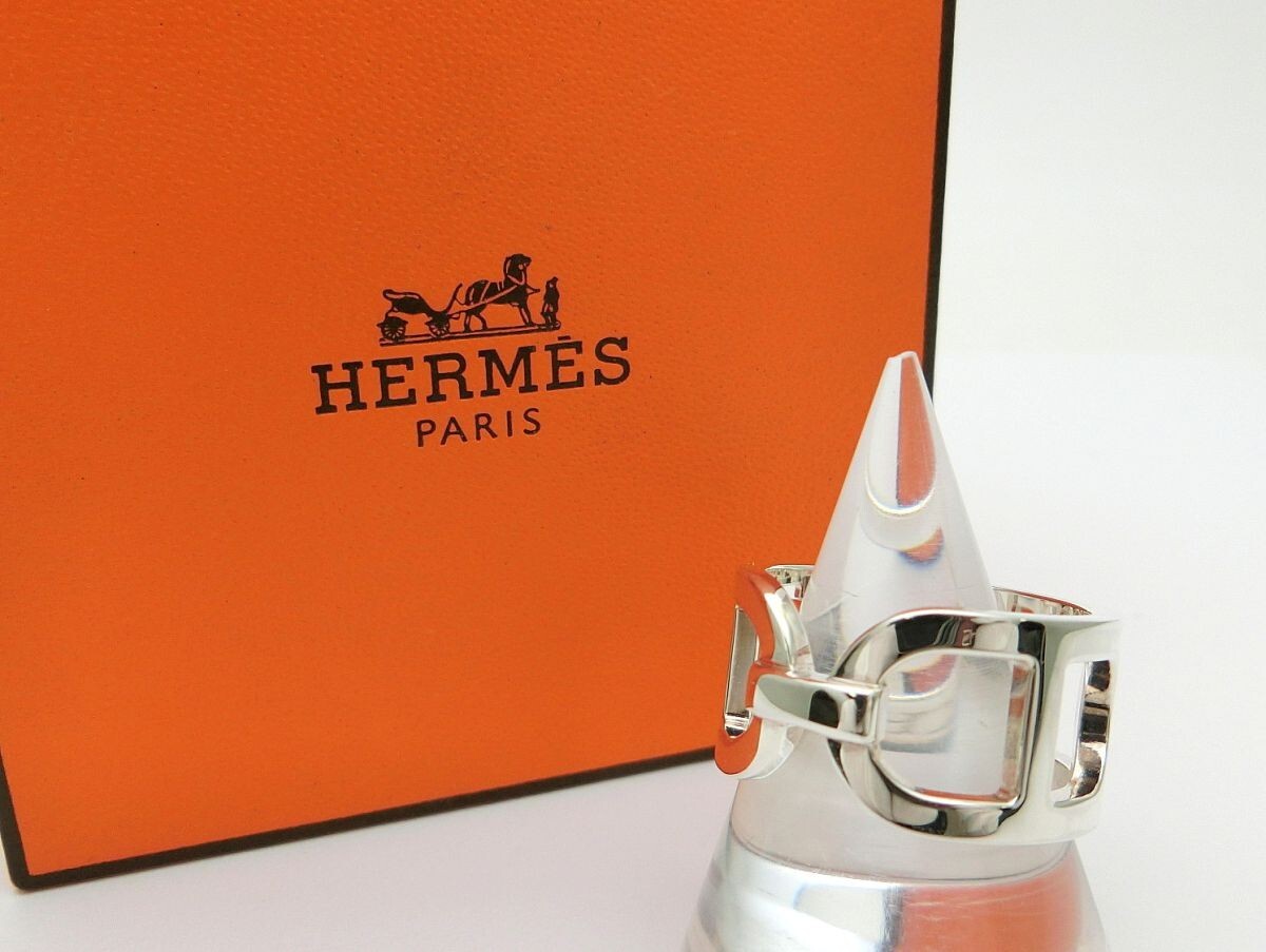 1000円スタート リング 指輪 HERMES エルメス エヴァー シェーヌダンクル シルバー 925 総重量約6.1g 約13.5号 箱付 アクセサリー 3 B206の画像1