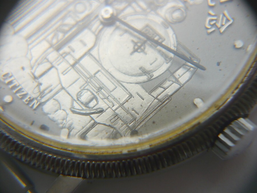 1000円スタート 腕時計フェイスのみ CITIZEN シチズン D511 鉄道100年記念(1872-1972年) 4-673760-K 手巻 MT シルバー文字盤 WHO A10025の画像9