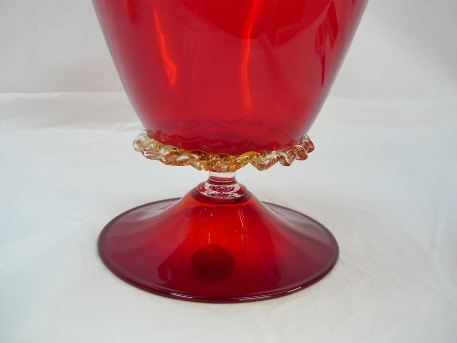 1000円スタート 花瓶 MURANO GLASS ムラーノ(ムラノ)グラス ベネチアンガラス laguna 硝子細工 フラワーベース 花器 水瓶類 4 B10007の画像10