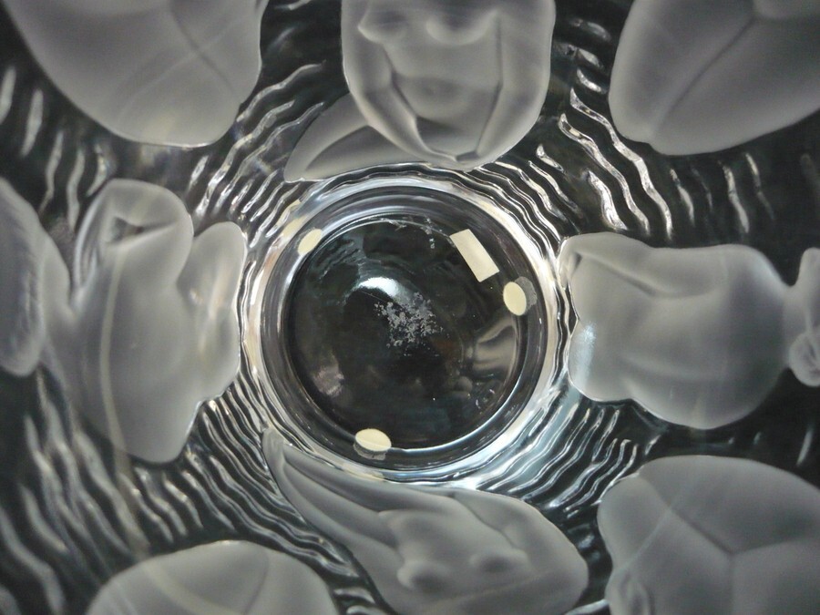 1000円スタート 花瓶 LALIQUE ラリック ONDINES オンディーヌ 水の妖精 約19×24cm 箱付 フラワーベース 花器 インテリア TSI Z10035の画像6