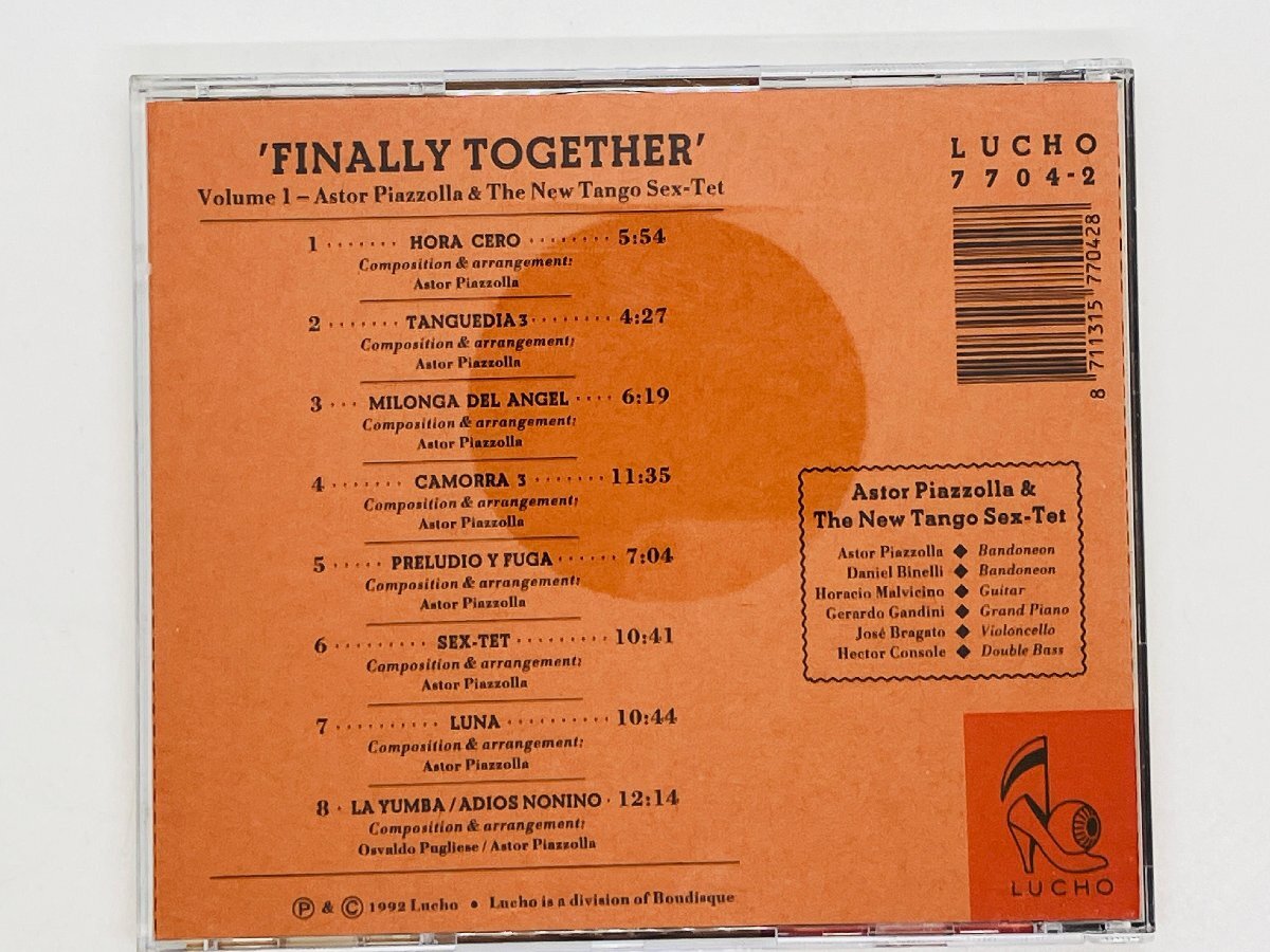 即決CD アストル・ピアソラ ライヴ Astor Piazzolla & Osvaldo Pugliese Volume 2 II / Finally Together S06の画像2