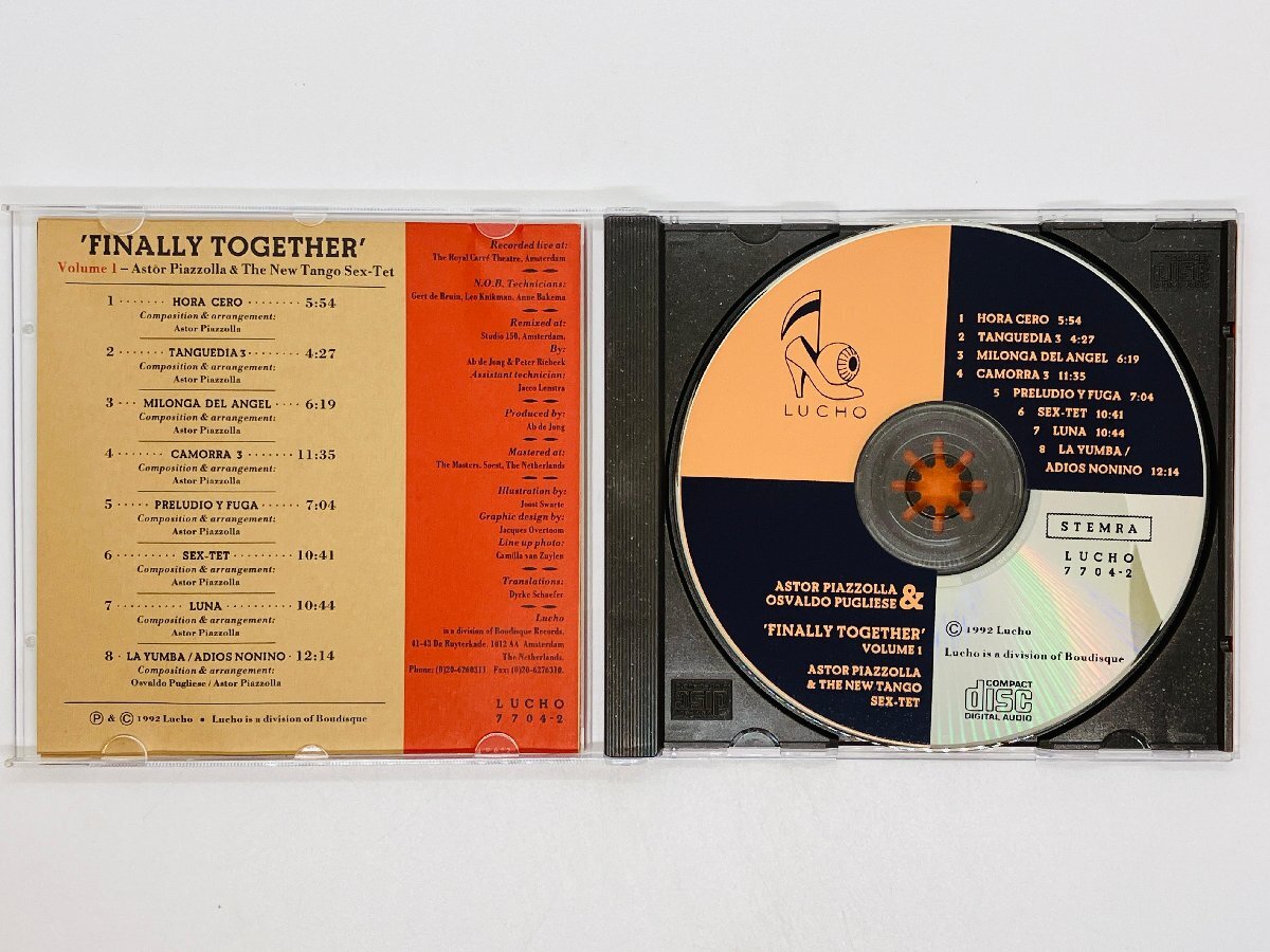 即決CD アストル・ピアソラ ライヴ Astor Piazzolla & Osvaldo Pugliese Volume 2 II / Finally Together S06の画像3