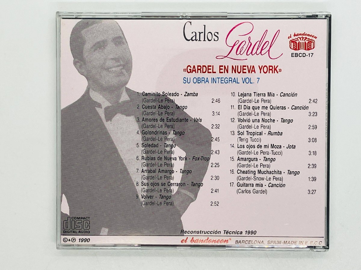 即決CD Carlos Gardel GARDEL EN NUEVA YORK Su Obra Integral Vol.7 / カルロス ガルデル / EBCD 17 Q05の画像2