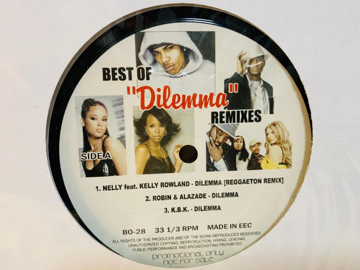 即決LP BEST OF Dilemma REMIXES / NELLY feat KELLY ROWLAND DILEMMA / EEC盤 BO-28 L23_画像1