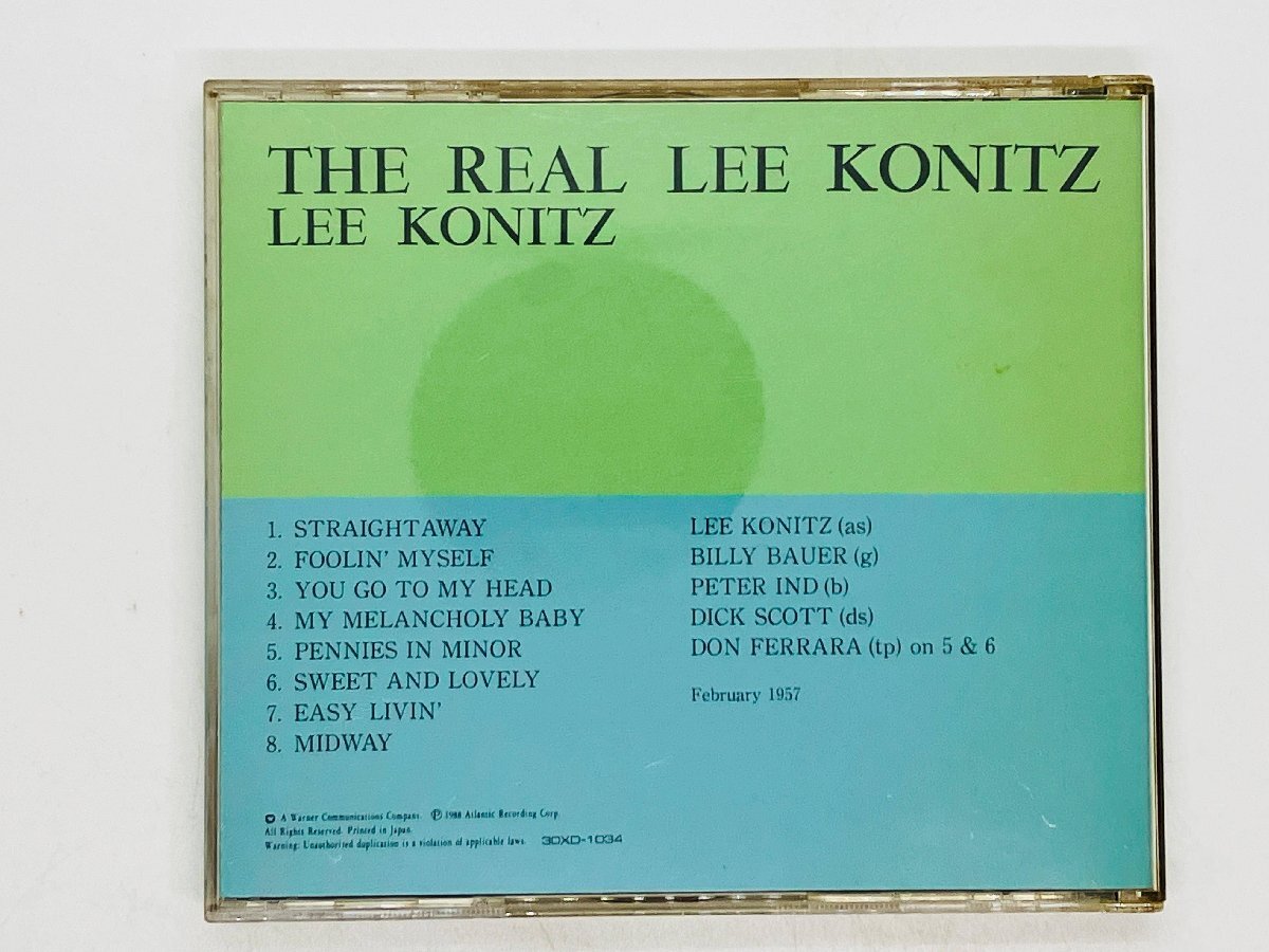 即決CD 旧規格 THE REAL LEE KONITZ / リー・コニッツ / リアル・リー・コニッツ / 30XD 1034 Y40_画像2