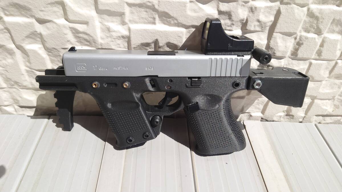 東京マルイ Glock 17 Gen4用 試作品ピストルコンバージョンキット 3Dプリンター製 (グロック本体ナシ)の画像1