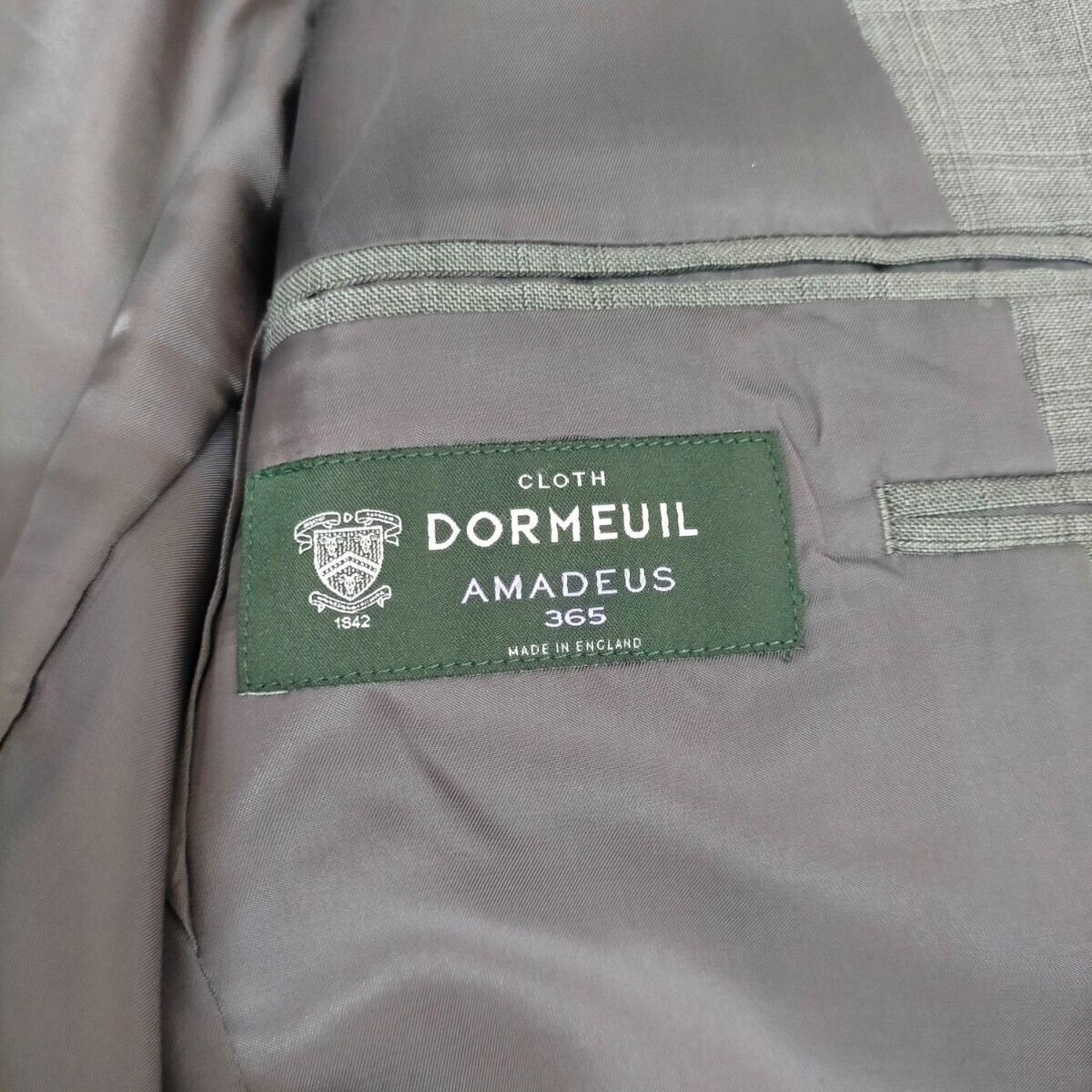 J.PRESS ジェイプレス スーツ ドーメル アマデウス DORMEUIL AMADEUS 365 テーラードジャケット セットアップ グレー系 チェック 38(A6) _画像3