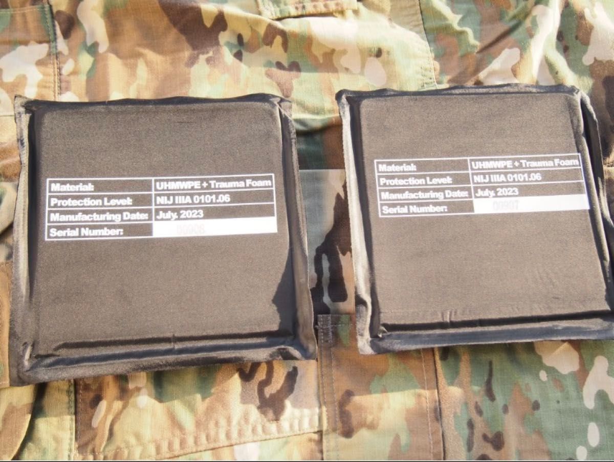 2024年1月製造 Raptor Tactical 実物 防弾 サイドプレート 2枚 2024年1月製造 Raptor Tactical 実物 防弾 サイドプレート 2枚