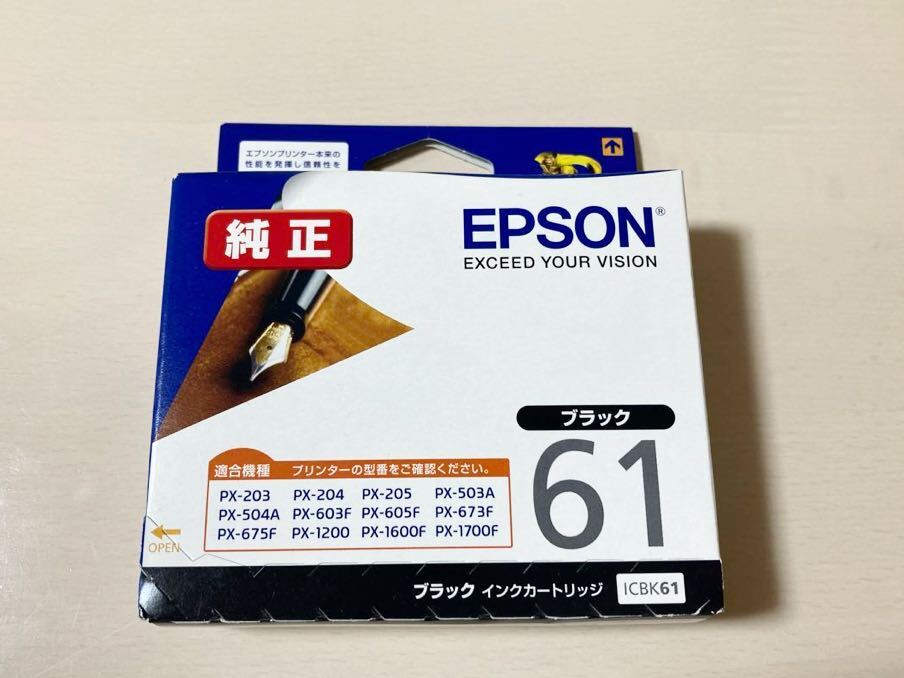 EPSON エプソン 純正 インクカートリッジ ペン ICBK61 ブラック 送料無料_画像1