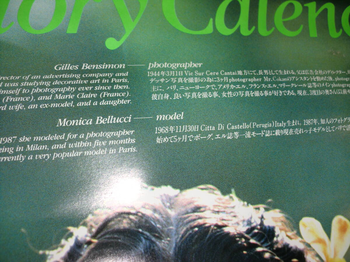 サントリー Monica Bellucci/モニカ・ベルッチ ヌード・カレンダー 1989年 壁掛けカレンダー ウイスキー/企業物/非売品 レトロの画像9