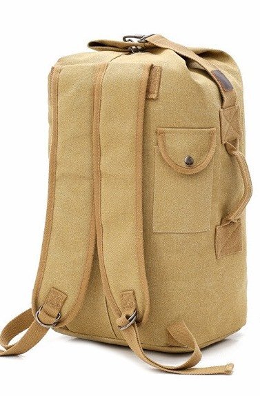 新品 【送料無料】キャンバス ダブルストラップ バッグ 帆布 リュック Canvas Double Strap Duffle Bag ブラック 黒_他の色も出品しているので画像は共有です