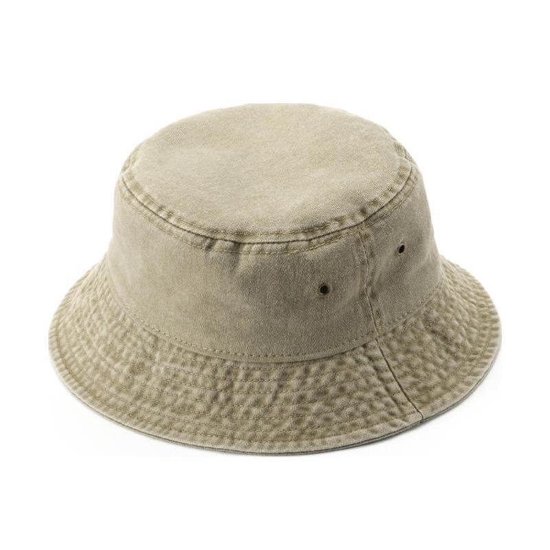 新品: ウォッシュドコットン バケット ハット Bucket Hat　(ベージュ色）【送料無料】_画像1